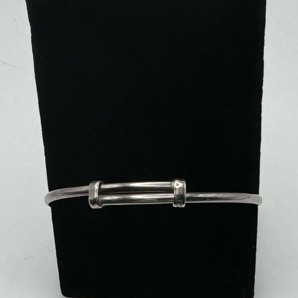 950 Sterling Silver Expandable Bangle - Picture 1 of 4